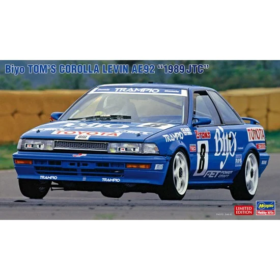 Hasegawa 20579 1/24 Japanese Biyo Tom's Corolla Levin AE92 1989 JTC Race Car - Model Cars