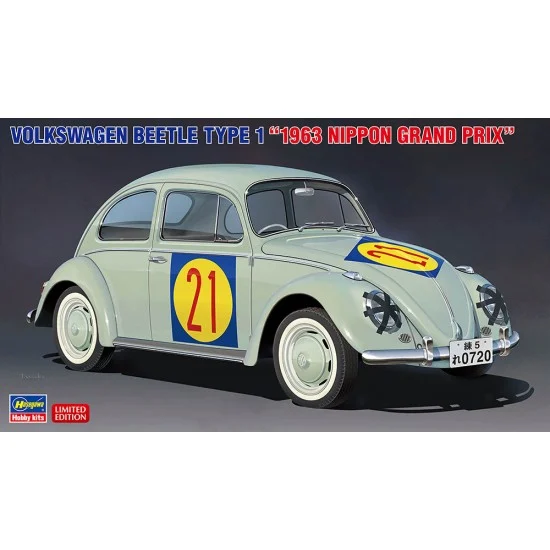 Hasegawa 20623 1/24 Volkswagen Beetle Type 1 - 1963 Nippon Grand Prix Model Car