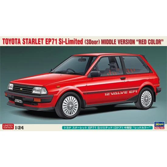 Hasegawa 20660 1/24 Toyota Starlet EP71 SI-Limited (3-Door) Middle Version 'Red'