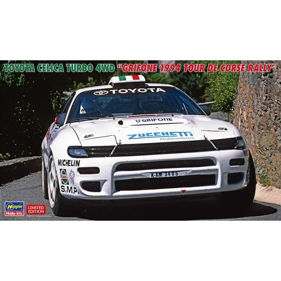 Hasegawa 20673 1/24 Toyota Celica Turbo 4WD ''Grifone 1994 Tour De Corse Rally'' - Japanese Rally Race Car