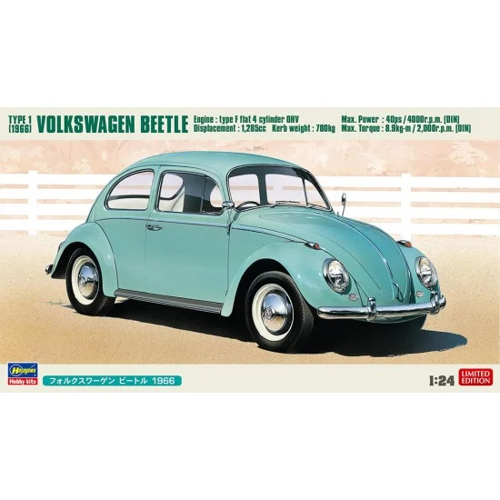 Hasegawa 20732 1/24 Volkswagen Beetle Type 1 (1966) - Model Cars