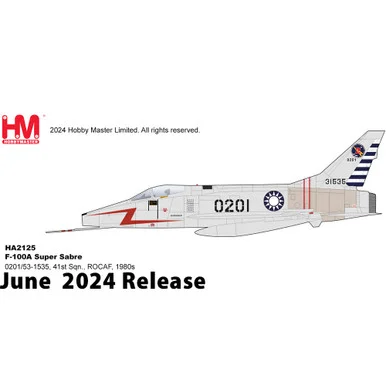 F-100D Super Sabre Die Cast Model - HA2125 41st Sqn., ROCAF