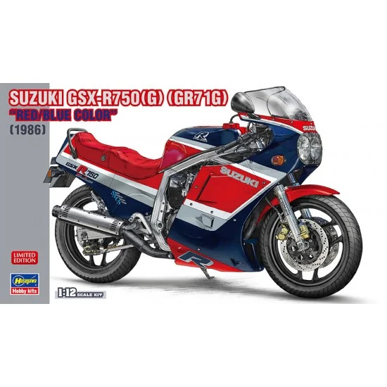 Hasegawa 21741 1/12 Suzuki GSX-R750 G (GR71G) Red/Blue Colour