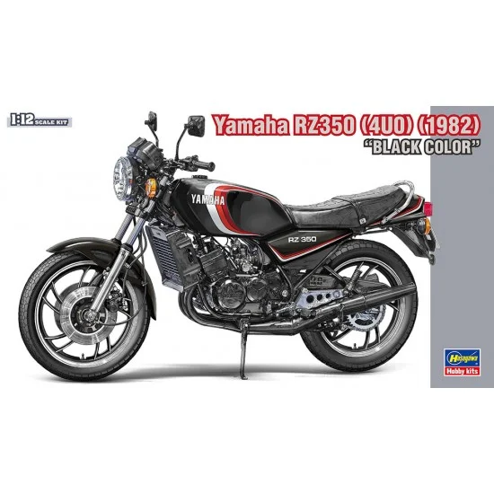 Hasegawa 21763 1/12 Yamaha RZ350 (4U0) 1982 'Black Colour' Motorcycle - Model Motorcycles