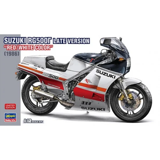 Hasegawa 21764 1/12 Suzuki RG500G Late Version Red/White Colour - Model Motorcycles