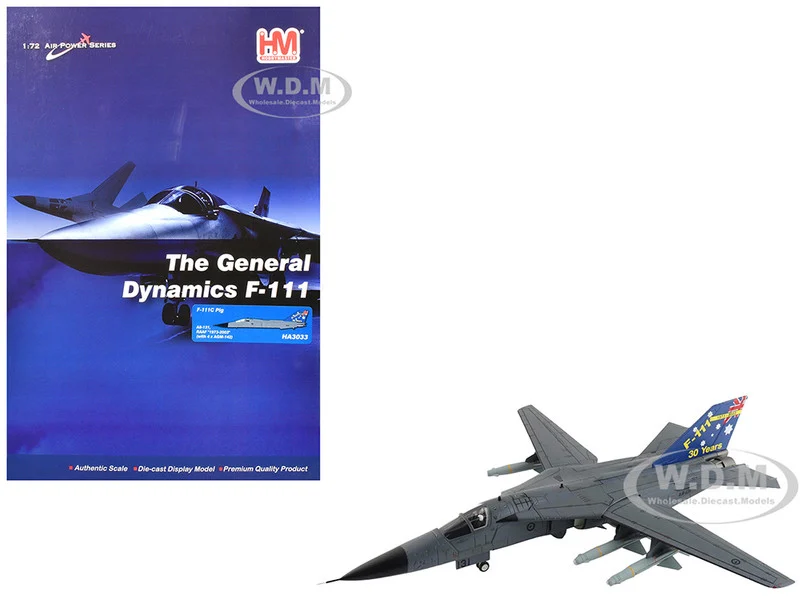 General Dynamics F-111C Pig Aircraft "A8-131, F-111 Operations 30th Anniversary" (2003) Royal Australian Air Force "Air Power Series" 1/72 Diecast Model by Hobby Master