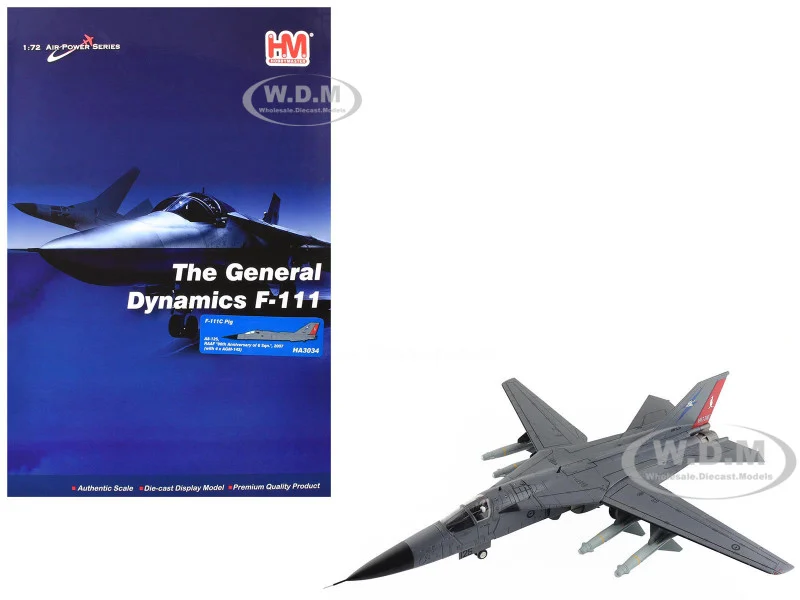 General Dynamics F-111C Pig Aircraft "90th Anniversary of No. 6 Squadron" (2007) Royal Australian Air Force "Air Power Series" 1/72 Diecast Model by Hobby Master