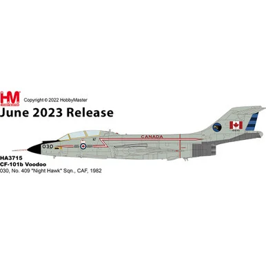 CF-101b Voodoo 1/72 Die Cast Model - HA3715 No. 409 "Night Hawk" Sqn., CAF, 1982