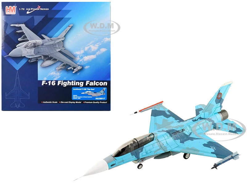 Lockheed F-16B Fighting Falcon Fighter Aircraft "Top Gun, 90th Anniversary of Naval Aviation, NSAWC" United States Navy "Air Power Series" 1/72 Diecast Model by Hobby Master