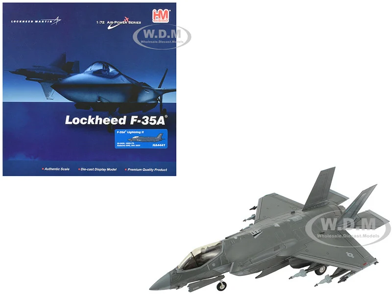 Lockheed Martin F-35A Lightning II Aircraft "100th Fighter Squadron, Alabama Air National Guard" (2023) United States Air Force "Air Power Series" 1/72 Diecast Model by Hobby Master