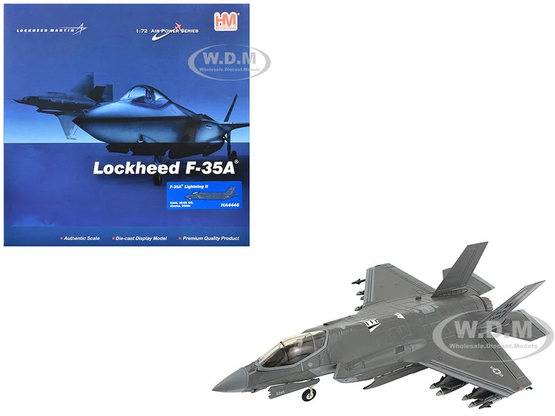 Lockheed Martin F-35A Lightning II Aircraft "5345, 354th Operations Group, Eielson Air Force Base, Alaska" (2020s) United States Air Force "Air Power Series" 1/72 Diecast Model by Hobby Master