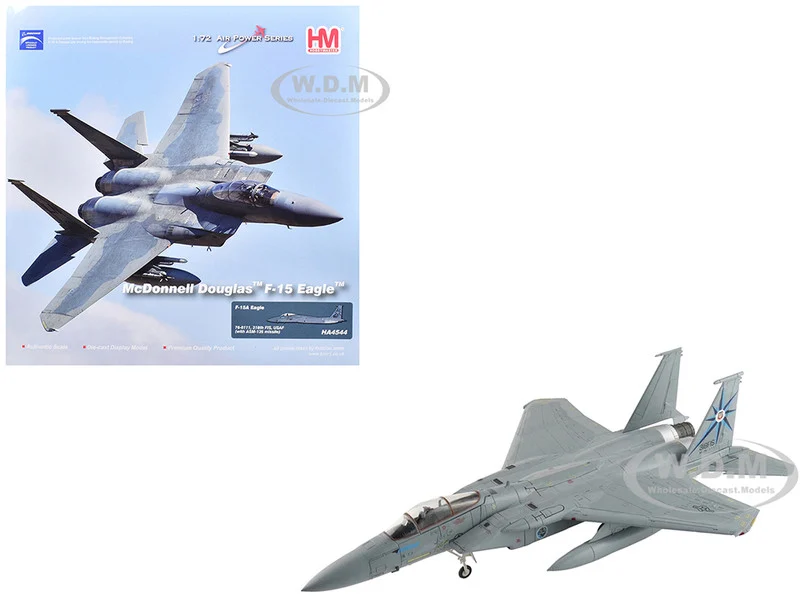 McDonnell Douglas F-15A Eagle Fighter Aircraft "76-0111, 318th Fighter Interceptor Squadron" United States Air Force "Air Power Series" 1/72 Diecast Model by Hobby Master