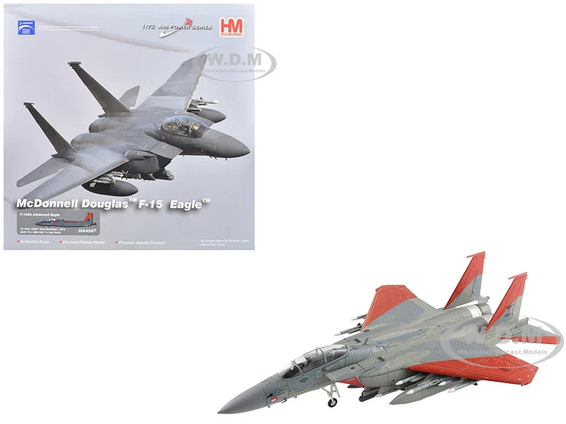 Boeing F-15SA (Saudi Advanced) Eagle Fighter Aircraft "12-1002, USAF Test Markings" (2018) Saudi Royal Air Force "Air Power Series" 1/72 Diecast Model by Hobby Master