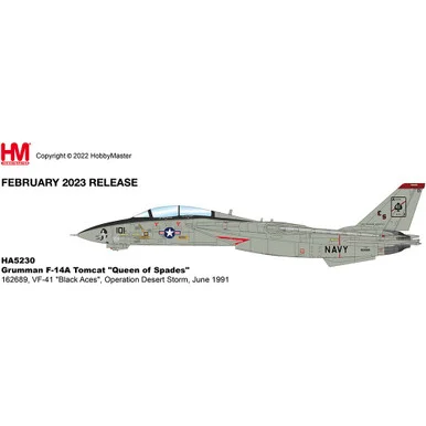 F-14A Tomcat 1/72 Die Cast Model - HA5230 VF-41 "Black Aces", Operation Desert Storm, June 1991