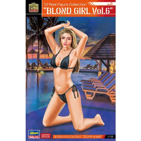 Hasegawa 52335 1/12 12 Real Figure Collection No.21 "Blond Girl Vol.6" Height: 105mm - Model Figures
