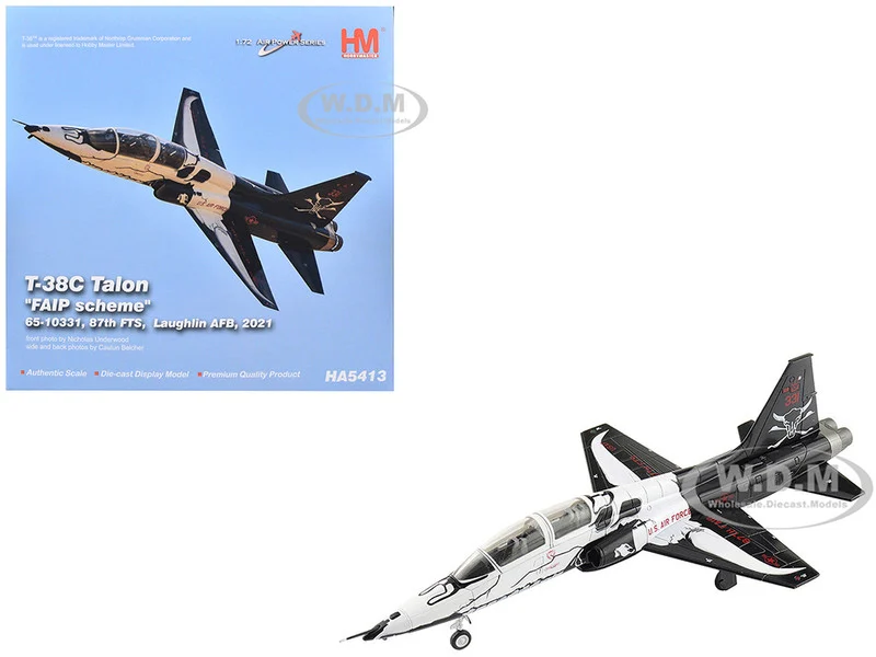 Northrop T-38C Talon Aircraft "65-10331, FAIP Scheme, 87th FTS, Laughlin AFB" (2021) United States Air Force "Air Power Series" 1/72 Diecast Model by Hobby Master