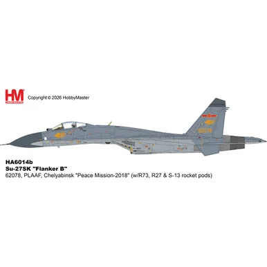 Su-27SK Flanker B 1/72 Die Cast Model - HA6014b PLAAF, "Peace Mission-2018" (w/R73, R27 & S-13 rocket pods)