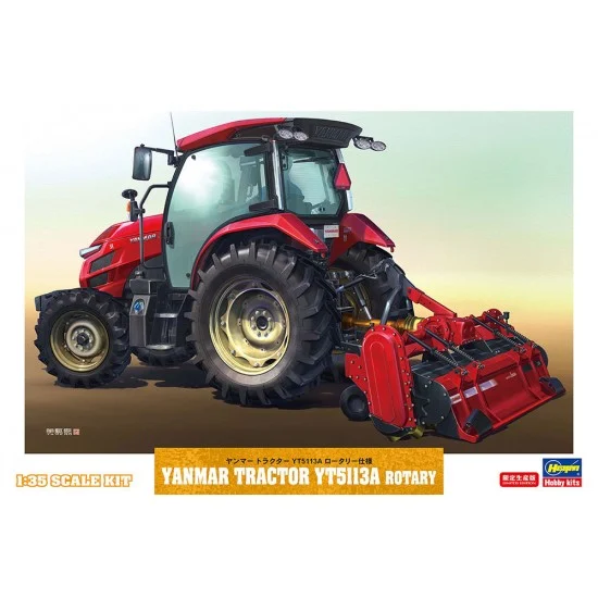 Hasegawa 66106 1/35 Modern Japanese Tractor Yanmar Tractor YT5113A Rotary - Model Cars
