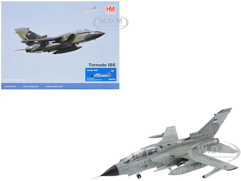Panavia Tornado ECR Fighter-Bomber Aircraft "46+54, Tactical Air Wing 51, Schleswig-Jagel Air Base, Germany" (2017) German Luftwaffe "Air Power Series" 1/72 Diecast Model by Hobby Master