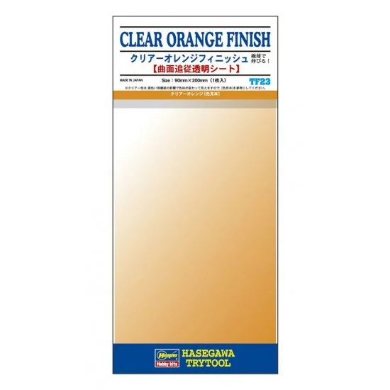 Hasegawa 71823 (TF23) Adhesive Detail & Marking Sheet - Clear Orange Finish (90mm x 200mm)