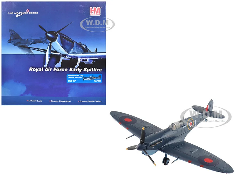 Supermarine Spitfire Mk.Vb Trop Fighter Aircraft "EP706, George Beurling, No. 249 Squadron, Malta" (1942) British Royal Air Force "Air Power Series" 1/48 Diecast Model by Hobby Master - Military Models