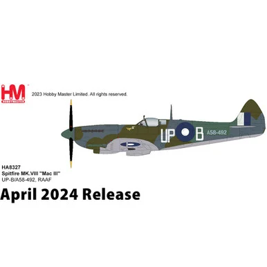 Spitfire MK.VIII 1/48 Die Cast Model - HA8327 RAAF