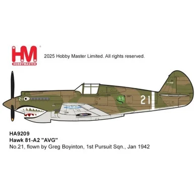 P-40B Warhawk 1/48 Diecast Model