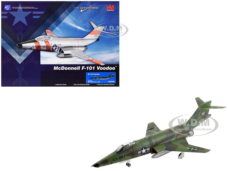 McDonnell RF-101A Voodoo Fighter Aircraft "54-1512, 363rd Tactical Reconnaissance Wing, Udorn Royal Thai Air Force Base" (1965) United States Air Force "Air Power Series" 1/72 Diecast Model by Hobby Master