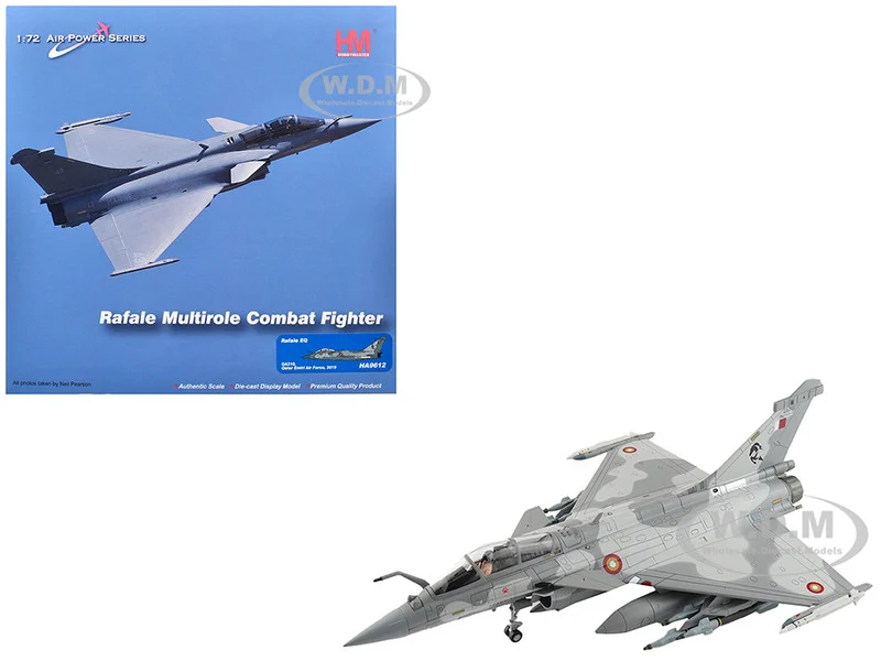 Dassault Rafale EQ Fighter Aircraft "QA210" (2019) Qatar Emiri Air Force "Air Power Series" 1/72 Diecast Model by Hobby Master - Military Models