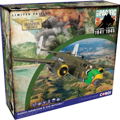 B-25D Mitchell 1/72 Die Cast Model - AA35315 345th BG, 498th BS Air Apaches, Red Wrath