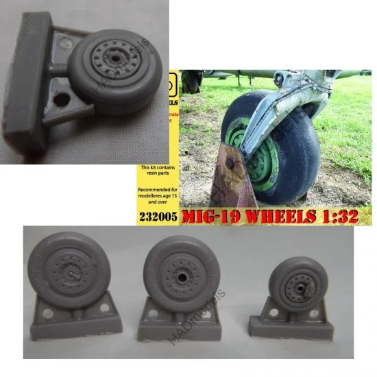 HAD Models 232005 1/32 MiG-19 Wheels for Trumpeter kits