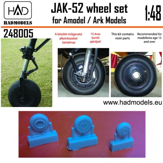 HAD Models 248005 1/48 JAK-52 Wheels for Amodel/ARK kits