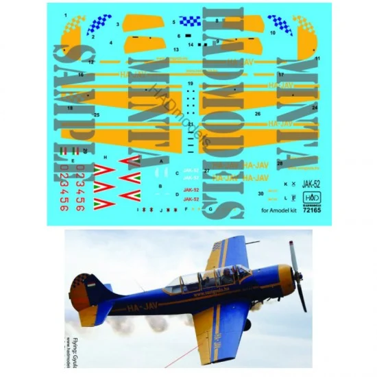 HAD Models 72165 Decals for 1/72 HunAF JAK-52 Gyula Vari & Signs