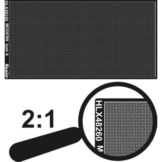 Hauler HLX48260 1/48 Engraved Plate-Modern A Type (PE total dim. 100x50mm)