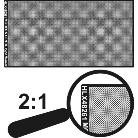Hauler HLX48261 1/48 Engraved Plate-Modern Lentil Type (PE total dim. 100x50mm)