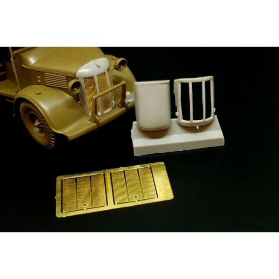Hauler HLX48412 1/48 British Austin K2 2- Ton 4x2 Ambulance Front Grill PE, Resin set for Tamiya kit