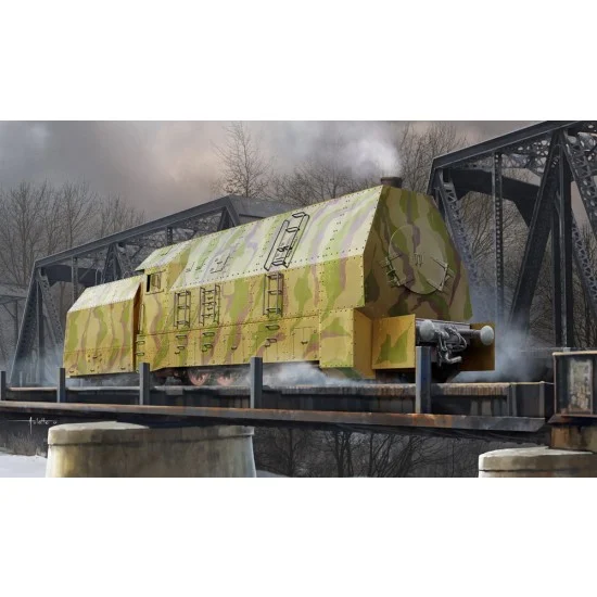 Hobby Boss 82922 1/72 German Panzerlok BR57 Armoured Locomotive - Model Railway