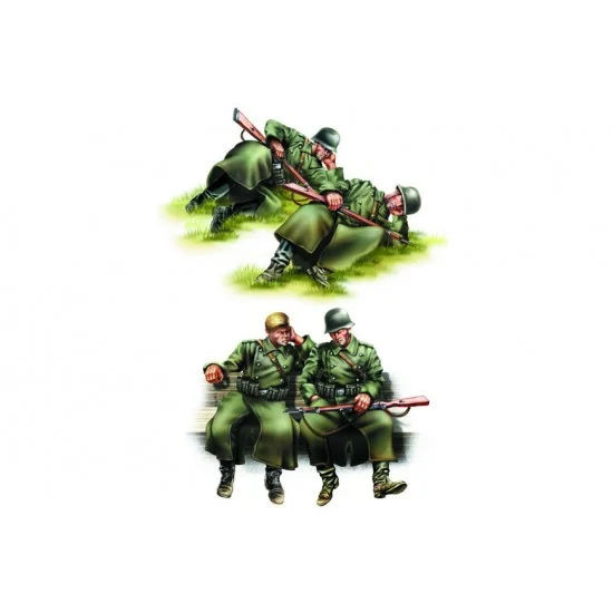 Hobby Boss 84420 1/35 German Infantry "Taking A Rest" - Model Figures