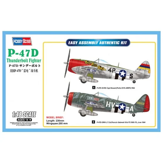 Hobby Boss 85804 1/48 Republic P-47D Thunderbolt Fighter