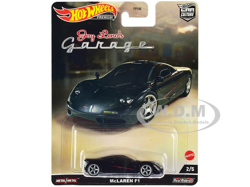McLaren F1 Black with Red Stripes "Jay Leno’s Garage" Diecast Model Car by Hot Wheels - McLaren Models