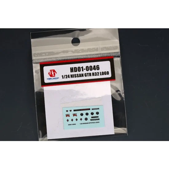 Hobby Design HD01-0046 1/24 Nissan GTR R32 Metal Logo Stickers
