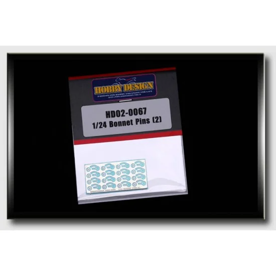 Hobby Design HD02-0067 Photoetch - 1/24 Bonnet Pins (2)