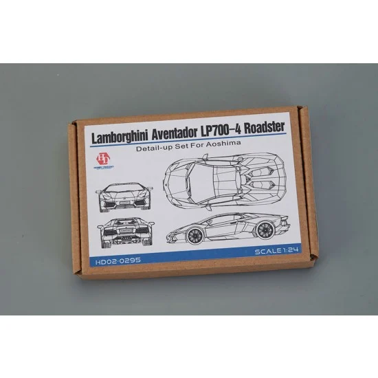 Hobby Design HD02-0295 1/24 Lamborghini Aventador LP700-4 Roadster Detail Set for Aoshima kit (PE+Resin parts)