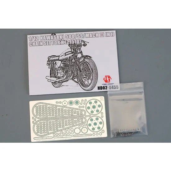 Hobby Design HD02-0455 1/12 Kawasaki 500/SS/Mach III (H1) Chain Set for Hasegawa kit #21510