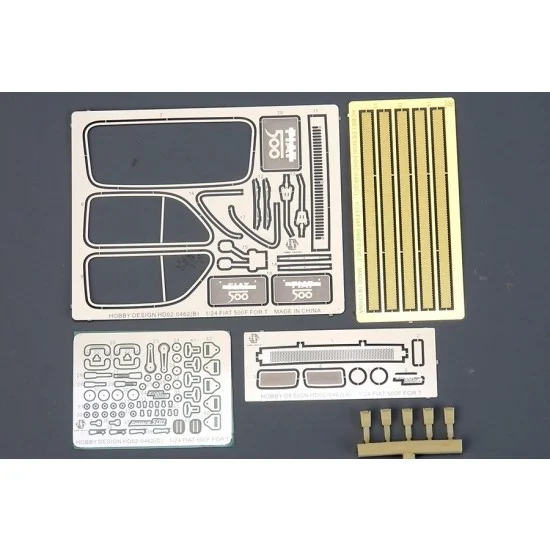 Hobby Design HD02-0462 1/24 Fiat 500F Detail Set for Tamiya kit #24169