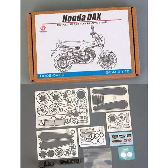 Hobby Design HD02-0469 1/12 Honda Dax Detail-up Set for Tamiya kit #14142
