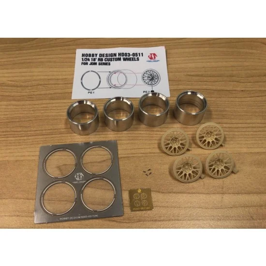 Hobby Design HD03-0511 1/24 18' RB Custom Wheels for Jdm Series (Resin + Metal + PE)