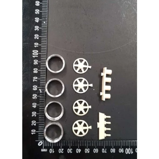 Hobby Design HD03-0525 1/24 18' RAYS TE37V Wheels for JDM Series (Resin & Metal Wheels)