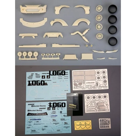 Hobby Design HD03-0545 1/24 RB Toyota FT86 V2.0 Wide Body Detail Set for Tamiya #24323/24336