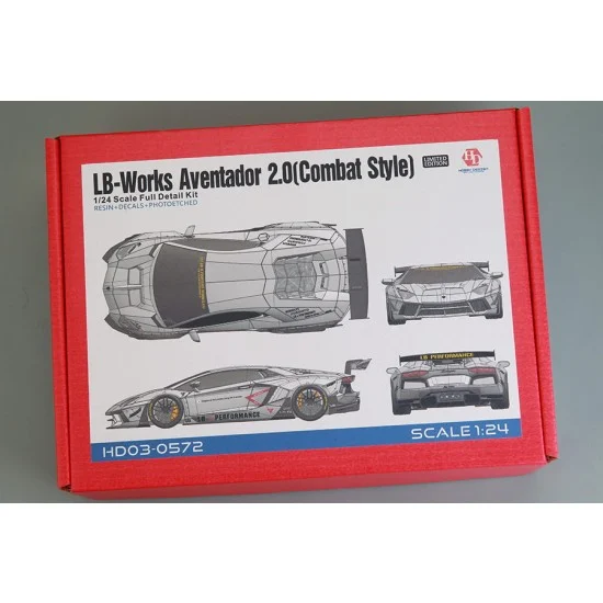 Hobby Design HD03-0572 1/24 LB-Works Aventador 2.0 (Combat Style) Full Detail Kit